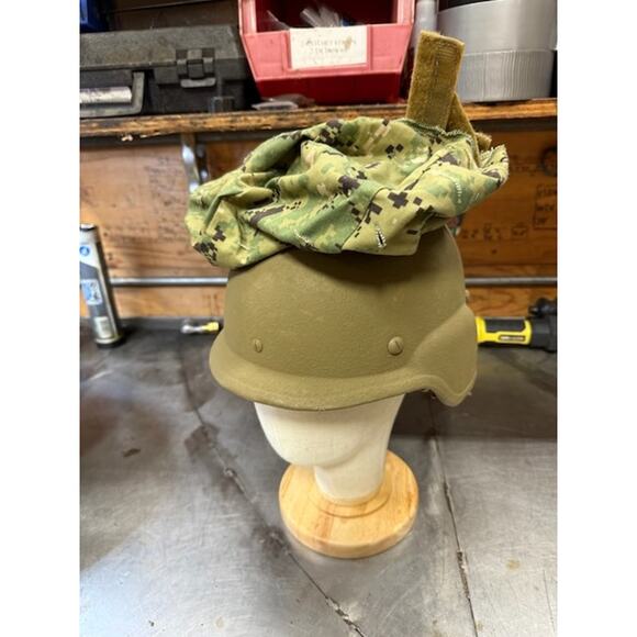 BAE Systems Military Lightweight Ballistic Helmet SPM1C1-10-C-0011 Green Size L - Picture 8 of 9